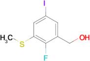 (2-Fluoro-5-iodo-3-(methylthio)phenyl)methanol