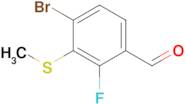 4-Bromo-2-fluoro-3-(methylthio)benzaldehyde