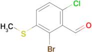 2-Bromo-6-chloro-3-(methylthio)benzaldehyde