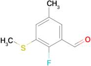 2-Fluoro-5-methyl-3-(methylthio)benzaldehyde