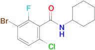 3-Bromo-6-chloro-N-cyclohexyl-2-fluorobenzamide