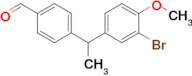 4-(1-(3-Bromo-4-methoxyphenyl)ethyl)benzaldehyde