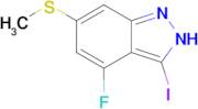 4-fluoro-3-iodo-6-(methylsulfanyl)-2H-indazole