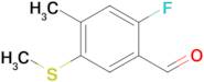 2-Fluoro-4-methyl-5-(methylthio)benzaldehyde