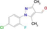 1-(4-Chloro-2-fluorophenyl)-3,5-dimethyl-1H-pyrazole-4-carbaldehyde