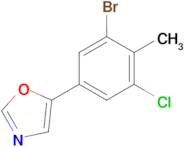 5-(3-Bromo-5-chloro-4-methylphenyl)oxazole