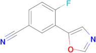 4-Fluoro-3-(oxazol-5-yl)benzonitrile