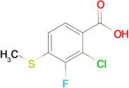 2-Chloro-3-fluoro-4-(methylsulfanyl)benzoic acid