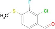 2-Chloro-3-fluoro-4-(methylthio)benzaldehyde