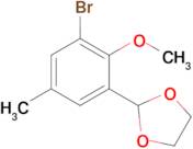 2-(3-Bromo-2-methoxy-5-methylphenyl)-1,3-dioxolane