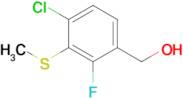 [4-Chloro-2-fluoro-3-(methylsulfanyl)phenyl]methanol