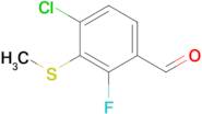 4-Chloro-2-fluoro-3-(methylthio)benzaldehyde