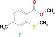 Methyl 3-fluoro-4-methyl-2-(methylsulfanyl)benzoate