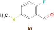 2-Bromo-6-fluoro-3-(methylthio)benzaldehyde