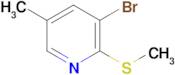 3-Bromo-5-methyl-2-(methylthio)pyridine
