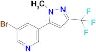 3-Bromo-5-(1-methyl-3-(trifluoromethyl)-1H-pyrazol-5-yl)pyridine