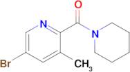 5-Bromo-3-methyl-2-[(piperidin-1-yl)carbonyl]pyridine