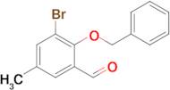 3-Bromo-5-methyl-2-(phenylmethoxy)benzaldehyde