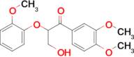 1-(3,4-Dimethoxyphenyl)-3-hydroxy-2-(2-methoxyphenoxy)propan-1-one