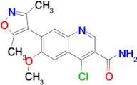 4-Chloro-7-(3,5-dimethylisoxazol-4-yl)-6-methoxyquinoline-3-carboxamide