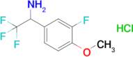 2,2,2-Trifluoro-1-(3-fluoro-4-methoxyphenyl)ethan-1-amine hcl