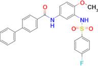 N-(3-(4-Fluorophenylsulfonamido)-4-methoxyphenyl)-[1,1'-biphenyl]-4-carboxamide