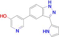 5-(3-(1H-Pyrrol-2-yl)-1H-indazol-5-yl)pyridin-3-ol