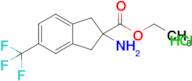 Ethyl 2-amino-5-(trifluoromethyl)-2,3-dihydro-1H-indene-2-carboxylate hydrochloride