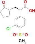 (2R)-2-(3-Chloro-4-(methylsulfonyl)phenyl)-3-(2-oxocyclopentyl)propanoic acid