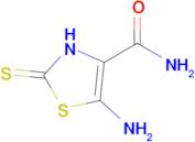 5-amino-2-sulfanylidene-2,3-dihydro-1,3-thiazole-4-carboxamide
