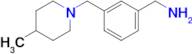 (3-[(4-Methylpiperidino)methyl]phenyl)methanamine