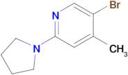 5-Bromo-4-methyl-2-(pyrrolidin-1-yl)pyridine