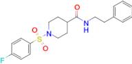 1-[(4-fluorobenzene)sulfonyl]-N-(2-phenylethyl)piperidine-4-carboxamide