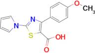 4-(4-Methoxyphenyl)-2-(1H-pyrrol-1-yl)-1,3-thiazole-5-carboxylic acid