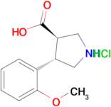 (3R,4S)-4-(2-methoxyphenyl)pyrrolidine-3-carboxylic acid hydrochloride