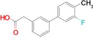 [3-(3-Fluoro-4-methylphenyl)phenyl]acetic acid