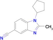 1-Cyclopentyl-2-methyl-1,3-benzodiazole-5-carbonitrile