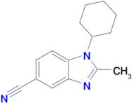 1-Cyclohexyl-2-methyl-1,3-benzodiazole-5-carbonitrile