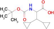 2-((Tert-butoxycarbonyl)amino)-3,3-dicyclopropylpropanoic acid