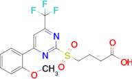 4-{[4-(2-methoxyphenyl)-6-(trifluoromethyl)pyrimidin-2-yl]sulfonyl}butanoic acid