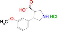 Rac-(3r,4s)-4-(3-methoxyphenyl)pyrrolidine-3-carboxylic acid hydrochloride