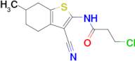 3-Chloro-n-(3-cyano-6-methyl-4,5,6,7-tetrahydro-1-benzothiophen-2-yl)propanamide