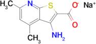 Sodium 3-amino-4,6-dimethylthieno[2,3-b]pyridine-2-carboxylate