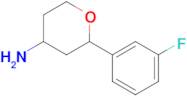 2-(3-Fluorophenyl)oxan-4-amine