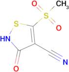 5-methanesulfonyl-3-oxo-2,3-dihydro-1,2-thiazole-4-carbonitrile