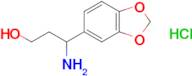 3-Amino-3-(1,3-dioxaindan-5-yl)propan-1-ol hydrochloride