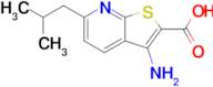 3-Amino-6-(2-methylpropyl)thieno[2,3-b]pyridine-2-carboxylic acid