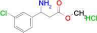 Methyl 3-amino-3-(3-chlorophenyl)propanoate hydrochloride