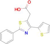 2-[2-phenyl-4-(thiophen-2-yl)-1,3-thiazol-5-yl]acetic acid