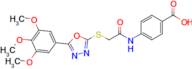 4-(2-{[5-(3,4,5-trimethoxyphenyl)-1,3,4-oxadiazol-2-yl]sulfanyl}acetamido)benzoic acid